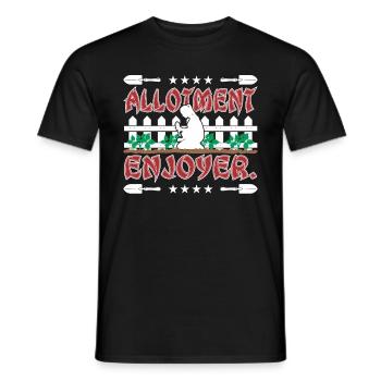 allotment enjoyer. - Men's T-Shirt - black - Front - AI Model Male 178 light (178cm)