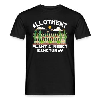 Jardin de lotissement et sanctuaire d’insectes - T-shirt homme - noir - Devant - AI Model Male 178 light (178cm)