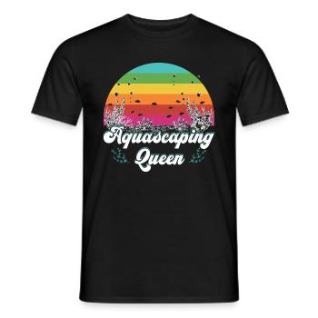 Aquascaping-Königin - Männer T-Shirt - Schwarz - Vorne - AI Model Male 178 light (178cm)
