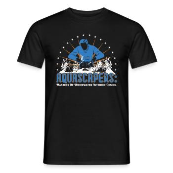 masters of underwater interior design. - Men's T-Shirt - black - Front - AI Model Male 178 light (178cm)
