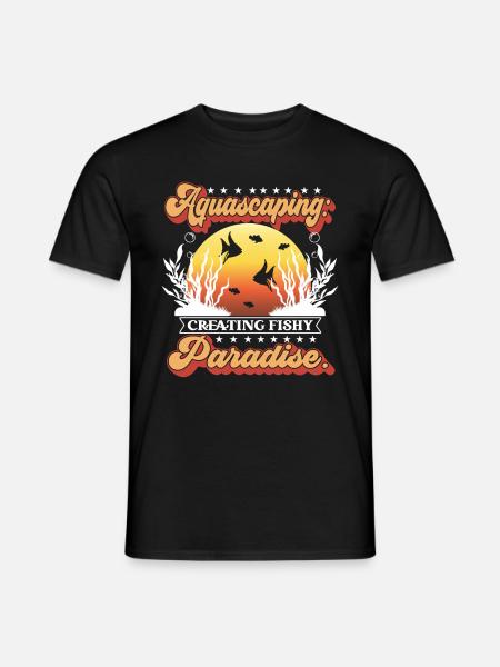 Aquascaping: Ein Fischparadies schaffen. - Männer T-Shirt - Schwarz