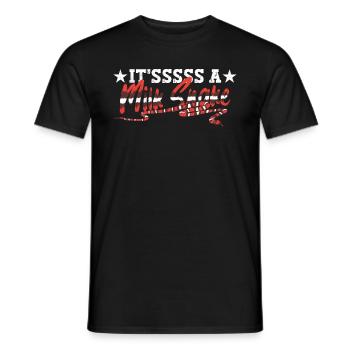 Es ist eine Milchschlange - Männer T-Shirt - Schwarz - Vorne - AI Model Male 178 light (178cm)