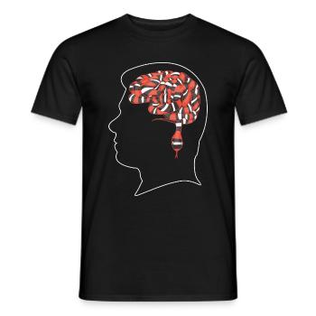 Schlange - Männer T-Shirt - Schwarz - Vorne - AI Model Male 178 light (178cm)