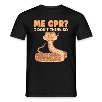 Ich Herz-Lungen-Wiederbelebung? Ich glaube nicht - Männer T-Shirt - Schwarz - Vorne - AI Model Male 178 light (178cm)