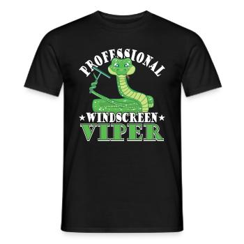 Professionelle Windschutzscheiben-Viper - Männer T-Shirt - Schwarz - Vorne - AI Model Male 178 light (178cm)