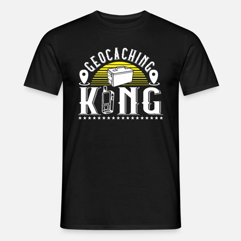 Geocaching König - Männer T-Shirt - Schwarz