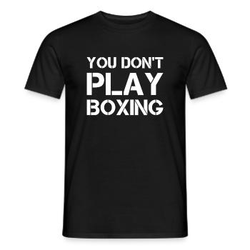 Boxkämpfer, Boxsport, Boxen Geschenkidee - Männer T-Shirt - Schwarz - Vorne - AI Model Male 178 light (178cm)
