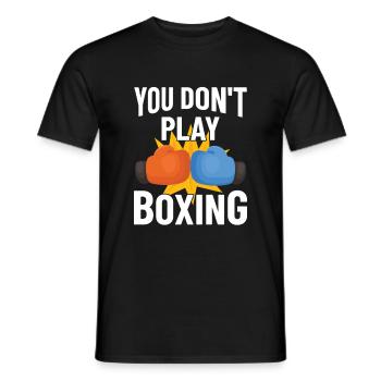 Boxkämpfer, Boxsport, Boxen Geschenkidee - Männer T-Shirt - Schwarz - Vorne - AI Model Male 178 light (178cm)