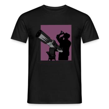 Star gazing Astronomy - Men's T-Shirt - black - Front - AI Model Male 178 light (178cm)