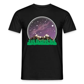 Star gazing Astronomy - Men's T-Shirt - black - Front - AI Model Male 178 light (178cm)