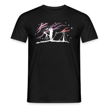 Star gazing Astronomy - Men's T-Shirt - black - Front - AI Model Male 178 light (178cm)