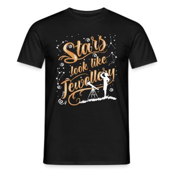 Sterne sehen aus wie Schmuck. - Männer T-Shirt - Schwarz - Vorne - AI Model Male 178 light (178cm)