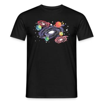 Star gazing - Men's T-Shirt - black - Front - AI Model Male 178 light (178cm)