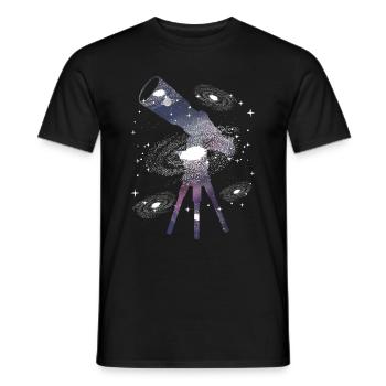 Star gazing - Men's T-Shirt - black - Front - AI Model Male 178 light (178cm)