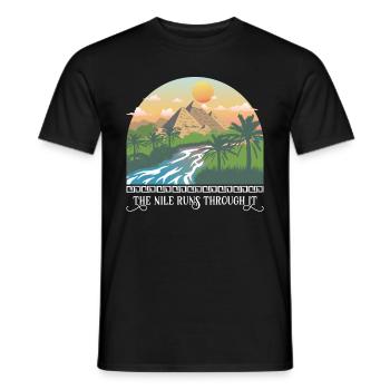 Die Läufe durch ihn - Männer T-Shirt - Schwarz - Vorne - AI Model Male 178 light (178cm)