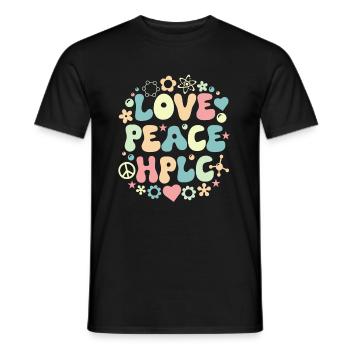 HPLC Love Retro Vintage Liquid Chromatography - Men's T-Shirt - black - Front - AI Model Male 178 light (178cm)