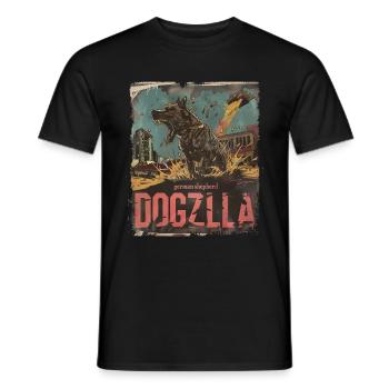 German Shepherd Dogzilla - Men's T-Shirt - black - Front - AI Model Male 178 light (178cm)