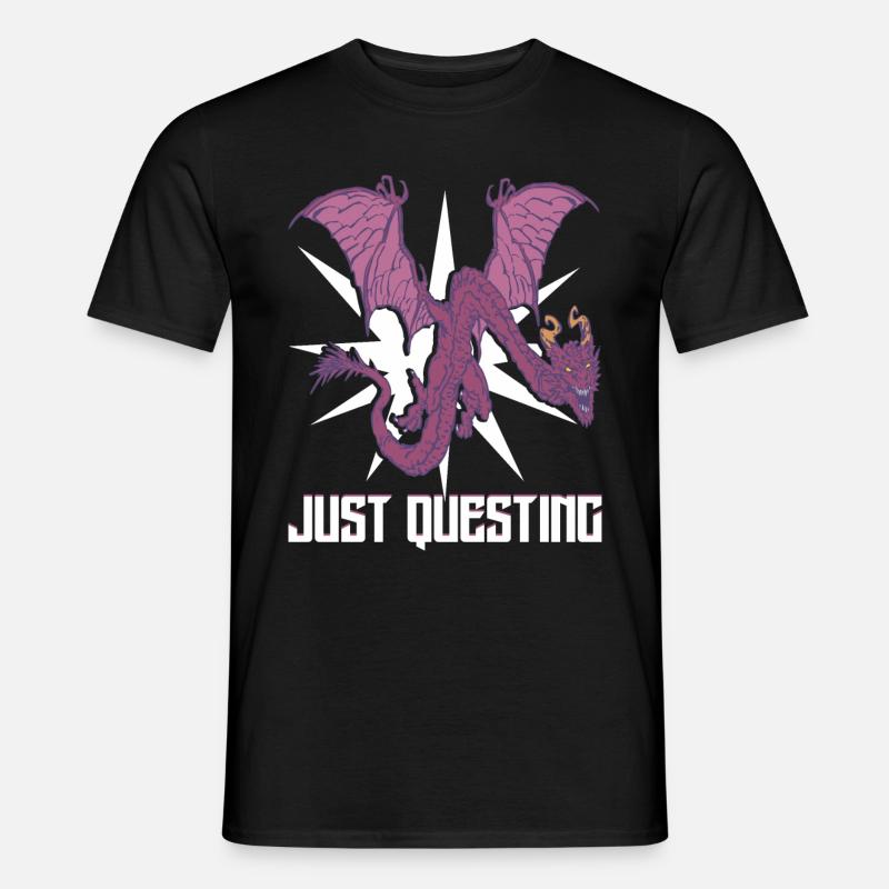 Nur Questen - Männer T-Shirt - Schwarz