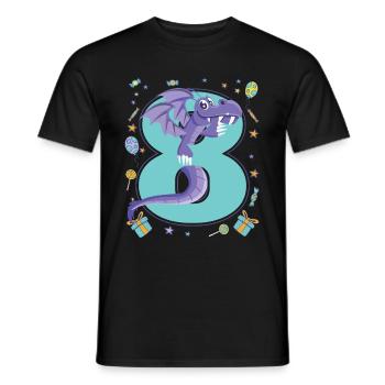 8th Birthday - Men's T-Shirt - black - Front - AI Model Male 178 light (178cm)