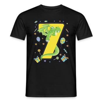 7th Birthday - Men's T-Shirt - black - Front - AI Model Male 178 light (178cm)