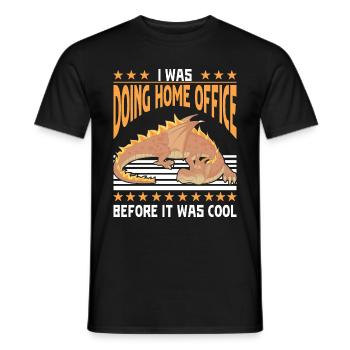 I was doing home office before it was cool - Men's T-Shirt - black - Front - AI Model Male 178 light (178cm)