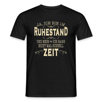 I am retired Retirement Pension Pensioner - Men's T-Shirt - black - Front - AI Model Male 178 light (178cm)