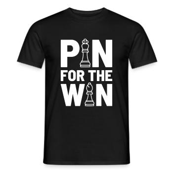 PIN for the WIN - Chess, Chess Piece Gift Idea - Men's T-Shirt - black - Front - AI Model Male 178 light (178cm)