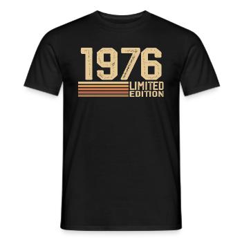 Né en 1976 anniversaire - Cadeau 1976 Vintage 1976 - T-shirt homme - noir - Devant - AI Model Male 178 light (178cm)