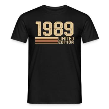Geboren 1989 Geburtstag - 1989 Geschenk Jahrgang 1989 - Männer T-Shirt - Schwarz - Vorne - AI Model Male 178 light (178cm)