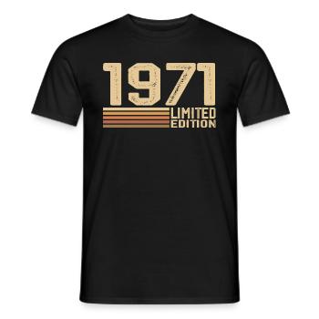 Né en 1971 anniversaire - Cadeau 1971 Vintage 1971 - T-shirt homme - noir - Devant - AI Model Male 178 light (178cm)