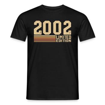 Né en 2002 anniversaire - Cadeau 2002 Vintage 2002 - T-shirt homme - noir - Devant - AI Model Male 178 light (178cm)