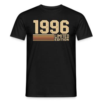 Born in 1996 Birthday - Gift 1996 Vintage 1996 - Men's T-Shirt - black - Front - AI Model Male 178 light (178cm)
