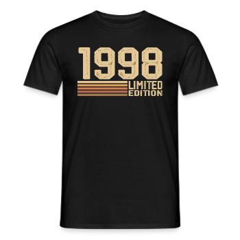 Né en 1998 anniversaire - Cadeau 1998 Vintage 1998 - T-shirt homme - noir - Devant - AI Model Male 178 light (178cm)