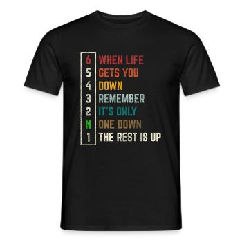 Quand la vie vous déprime - Biker Motorcycle Vintage - T-shirt homme - noir - Devant - AI Model Male 178 light (178cm)