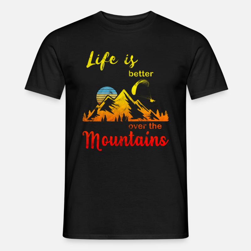 Paragliding Gleitschirm - Männer T-Shirt - Schwarz