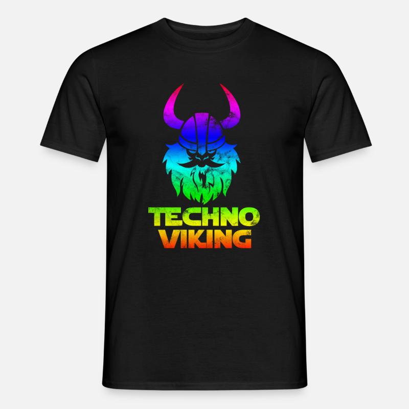 Germanen Techno Vikinger Nordmänner Germanic - Männer T-Shirt - Schwarz