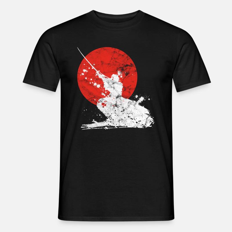 Japanische Samurai Krieger - Männer T-Shirt - Schwarz