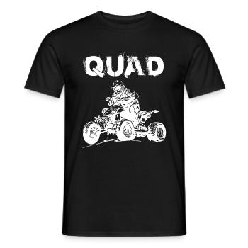 Quad motorcycle retro vintage quad rider biker - Men's T-Shirt - black - Front - AI Model Male 178 light (178cm)