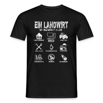 Ein Landwirt Ist Gleichzeitig - Männer T-Shirt - Schwarz - Vorne - AI Model Male 178 light (178cm)