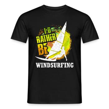 Windsurfen Retro Windsurf Wassersport Surf Vintage - Männer T-Shirt - Schwarz - Vorne - AI Model Male 178 light (178cm)