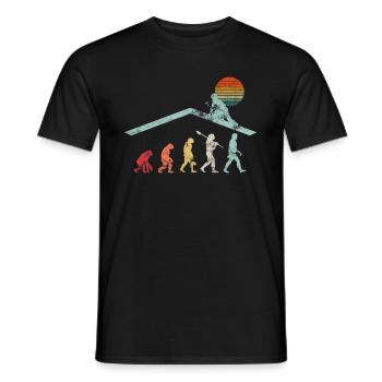 Roofer Craftsman Zimmermann Evolution Geschen - Men's T-Shirt - black - Front - AI Model Male 178 light (178cm)