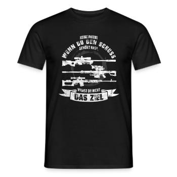 Sniper Scharfschütze Armee Geschenk Spruch Bundesw - Männer T-Shirt - Schwarz - Vorne - AI Model Male 178 light (178cm)