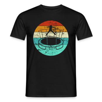 trampoline - Men's T-Shirt - black - Front - AI Model Male 178 light (178cm)