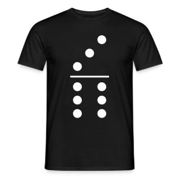 Domino Gruppenkostüm 3 6 Fasching Geschenk T-Shirt - Männer T-Shirt - Schwarz - Vorne - AI Model Male 178 light (178cm)