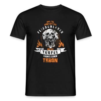 Geschenkidee Fliesenleger Beruf Fliesen Handwerker - Männer T-Shirt - Schwarz - Vorne - AI Model Male 178 light (178cm)