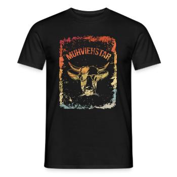 Muhviehstar - Männer T-Shirt - Schwarz - Vorne - AI Model Male 178 light (178cm)