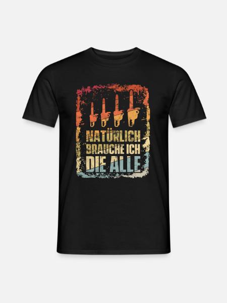 Kettensäge HOLZFÄLLER Motorsäge Förster Spruch Ges - Männer T-Shirt - Schwarz