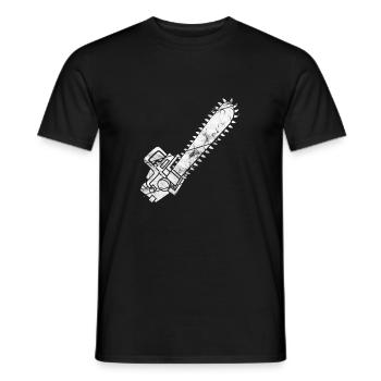 Chainsaw Lumberjack Forester Gift - Men's T-Shirt - black - Front - AI Model Male 178 light (178cm)