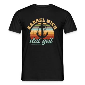 Retro Sabbel nich, Dat Geit! Spruch Geschenk Vinta - Männer T-Shirt - Schwarz - Vorne - AI Model Male 178 light (178cm)