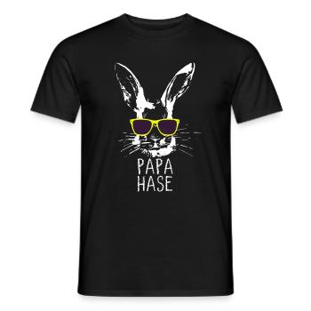 Papa Hase Ostern Osterhase Partnerlook Oster Gesch - Männer T-Shirt - Schwarz - Vorne - AI Model Male 178 light (178cm)